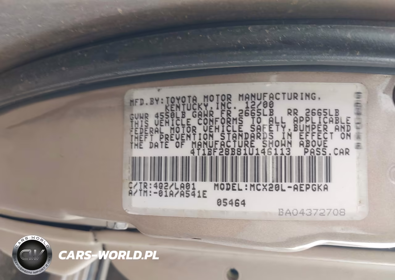 2001 Toyota Avalon Xls VIN:4T1BF28B81U146113 - 9