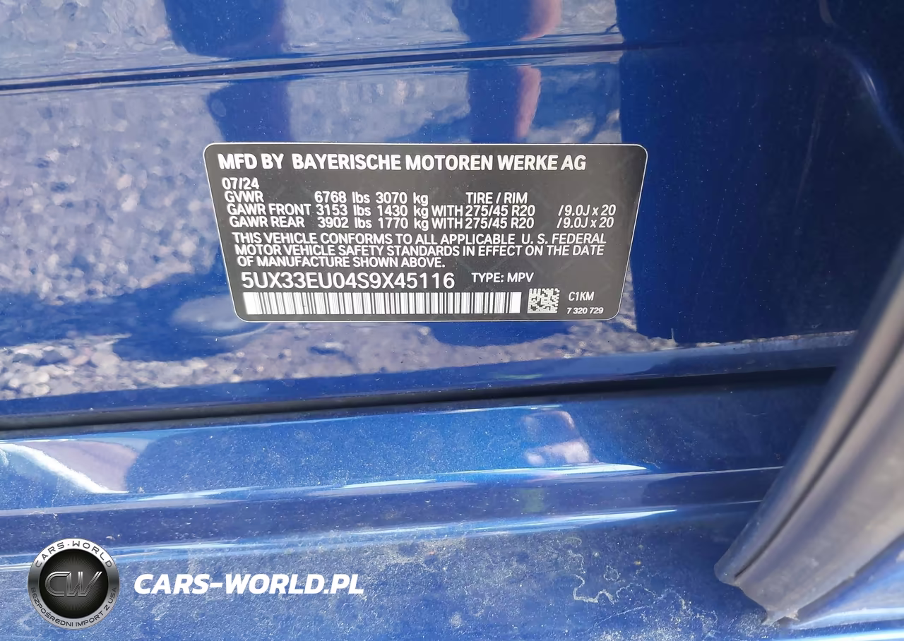 2025 BMW X5 M60I VIN:5UX33EU04S9X45116 - 9