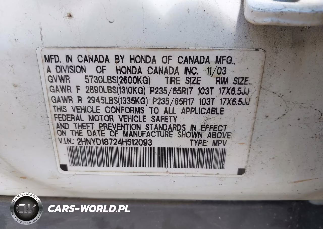 2004 Acura Mdx VIN:2HNYD18724H512093 - 9