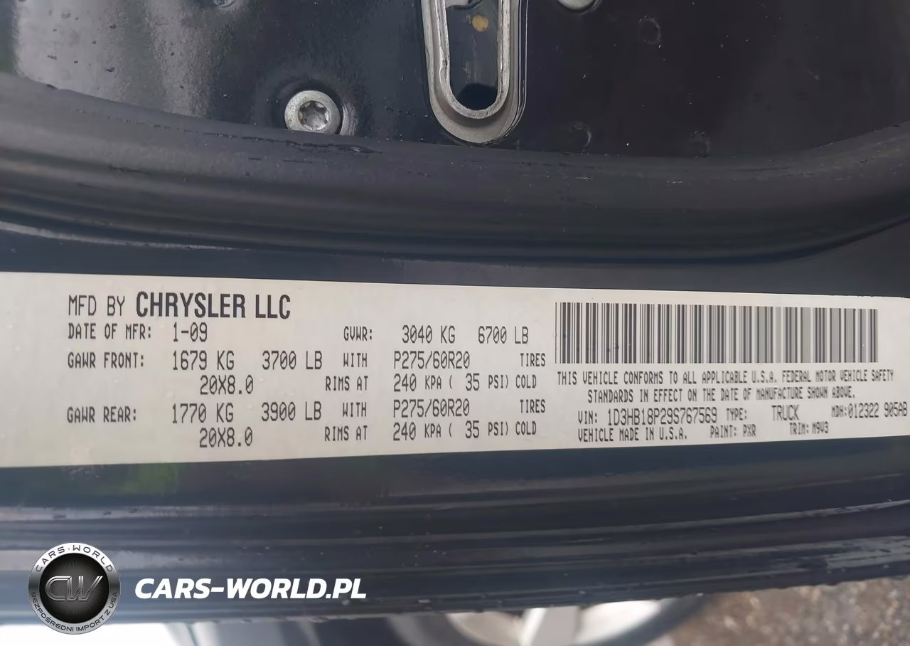 2009 Dodge Ram 1500 Slt-Sport-Trx VIN:1D3HB18P29S767569 - 9