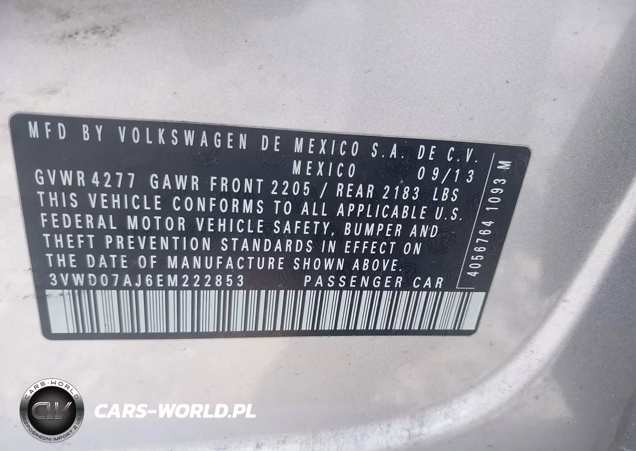 2014 Volkswagen Jetta 1.8T Se VIN:3VWD07AJ6EM222853 - 9