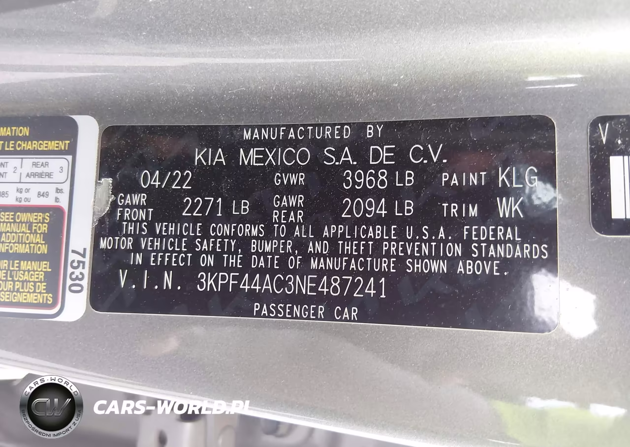 2022 Kia Forte Gt VIN:3KPF44AC3NE487241 - 9