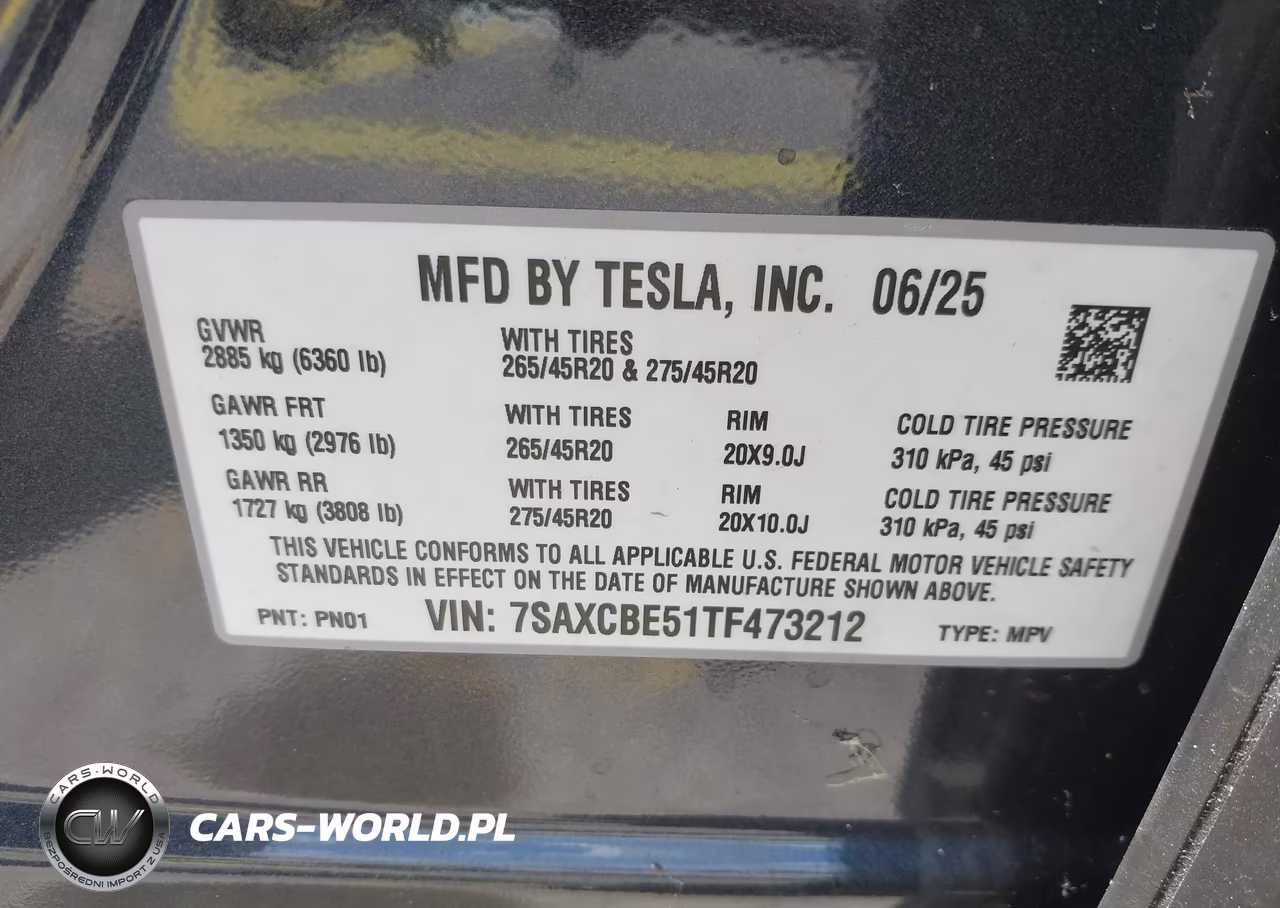2026 Tesla Model X All-Wheel Drive VIN:7SAXCBE51TF473212 - 9