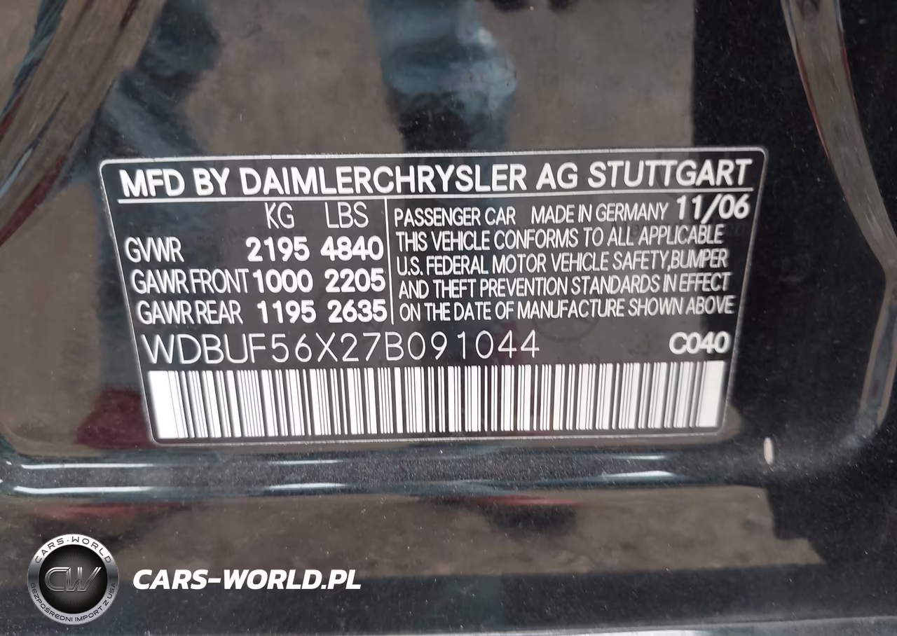 2007 Mercedes-Benz E 350 VIN:WDBUF56X27B091044 - 9