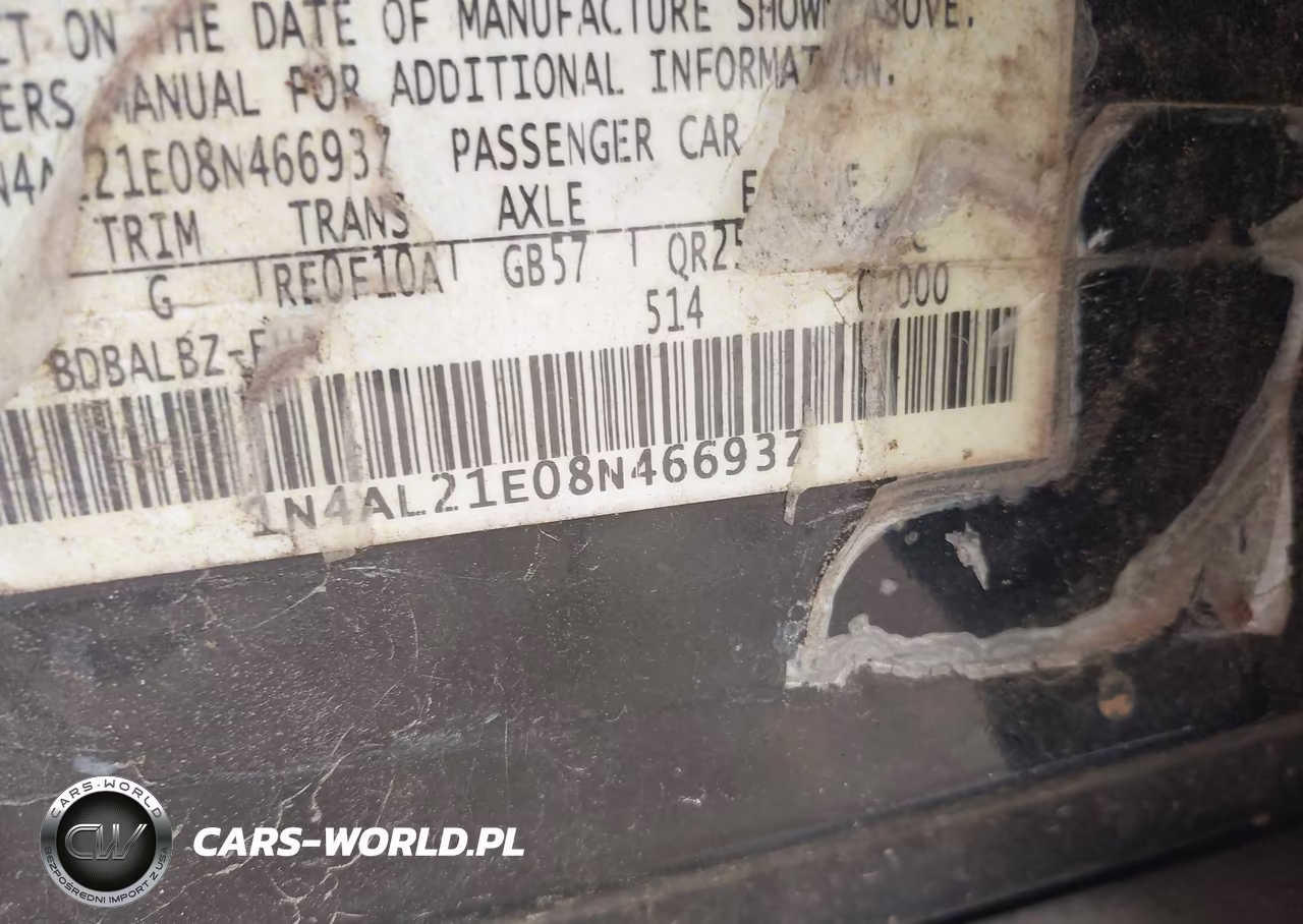 2008 Nissan Altima 2.5 S VIN:1N4AL21E08N466937 - 9