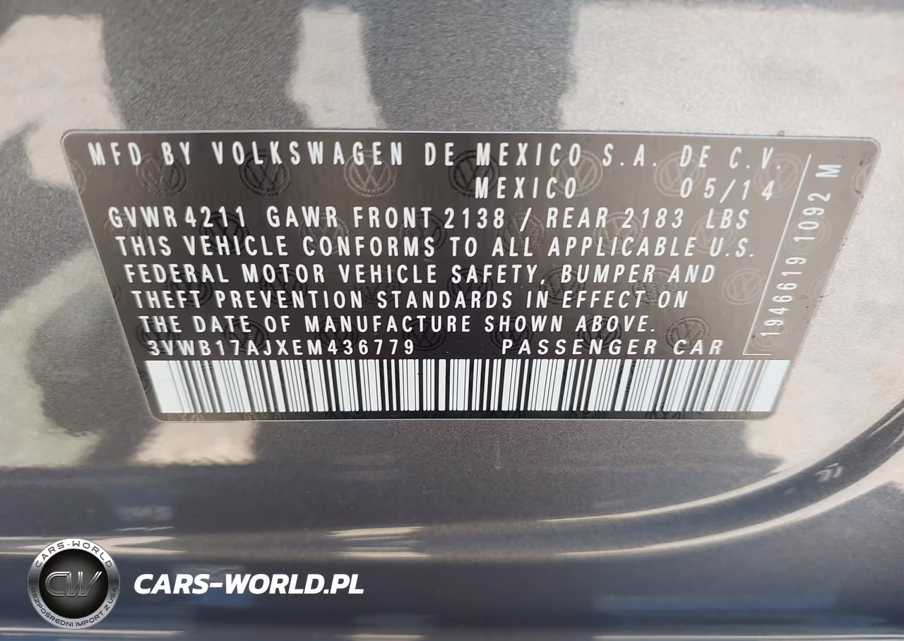 2014 Volkswagen Jetta 1.8T Se VIN:3VWB17AJXEM436779 - 9