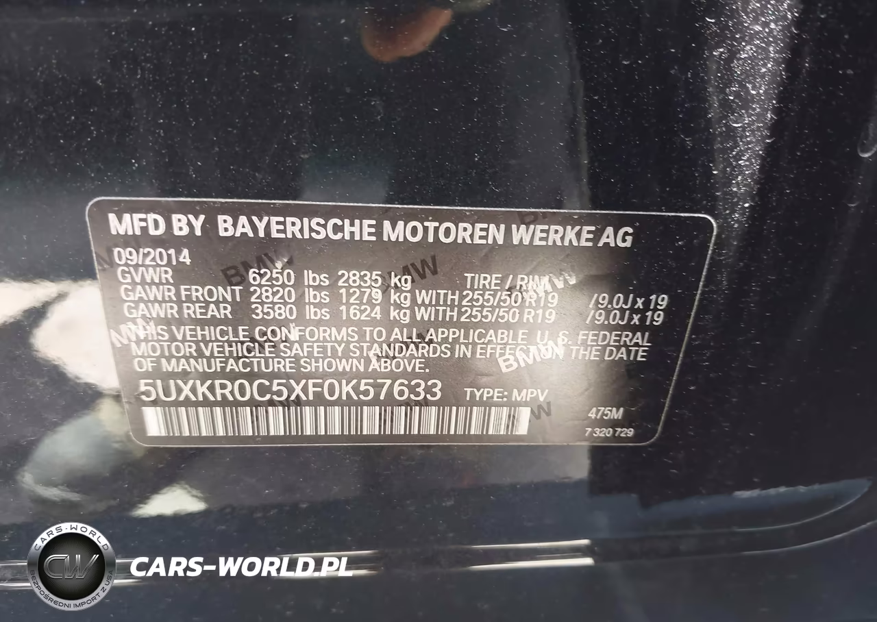2015 BMW X5 xDrive35I VIN:5UXKR0C5XF0K57633 - 9