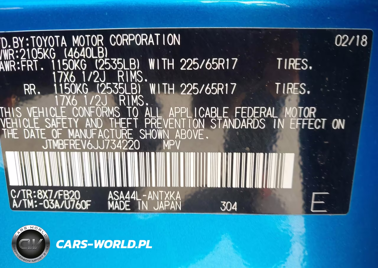 2018 Toyota Rav4 Le VIN:JTMBFREV6JJ734220 - 9