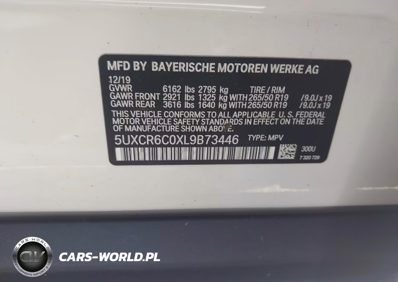 2020 BMW X5 xDrive40I VIN:5UXCR6C0XL9B73446 - 9