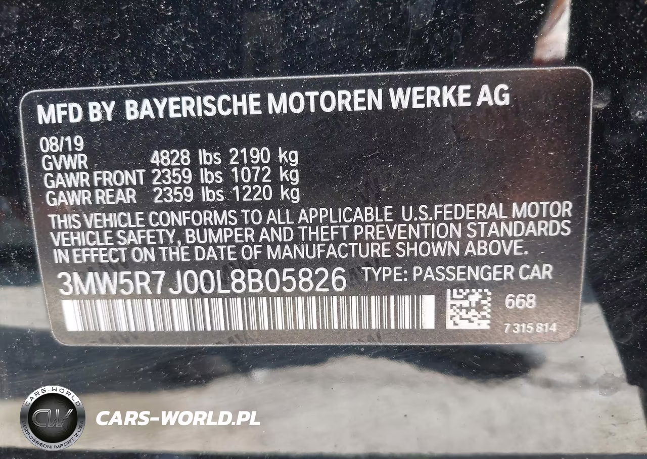 2020 BMW 330I xDrive VIN:3MW5R7J00L8B05826 - 9
