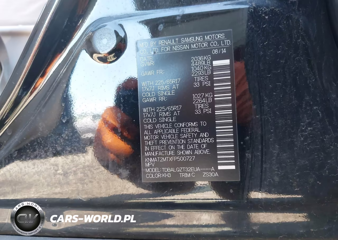 2015 Nissan Rogue Sv VIN:KNMAT2MTXFP500727 - 9