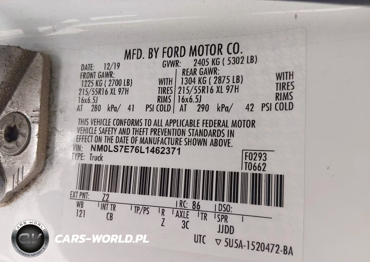 2020 Ford Transit Connect Xl VIN:NM0LS7E76L1462371 - 9