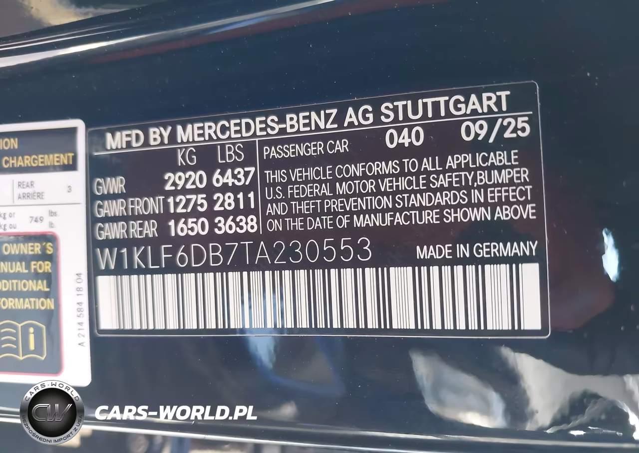 2026 Mercedes-Benz Amg E 53 E VIN:W1KLF6DB7TA230553 - 9