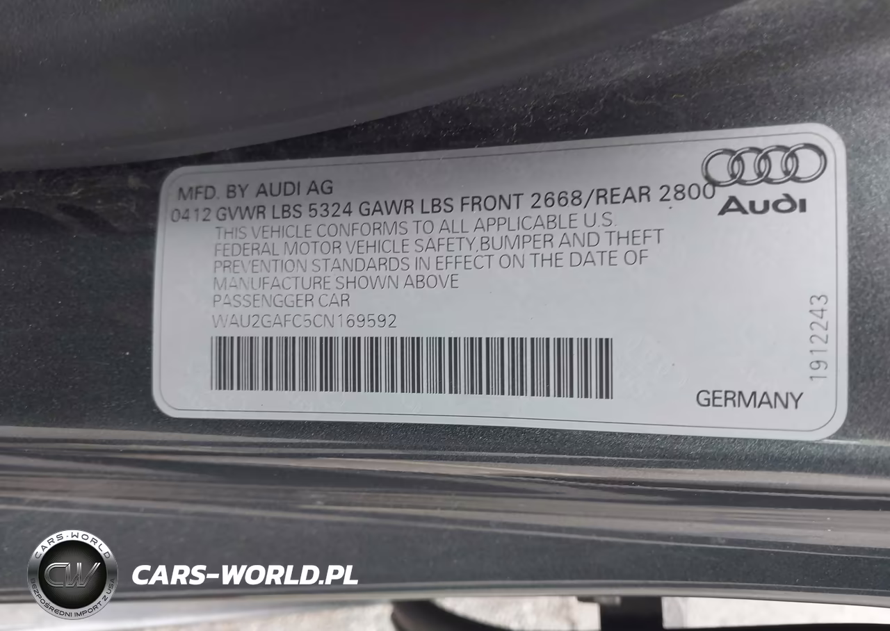 2012 Audi A7 3.0 Prestige VIN:WAU2GAFC5CN169592 - 9