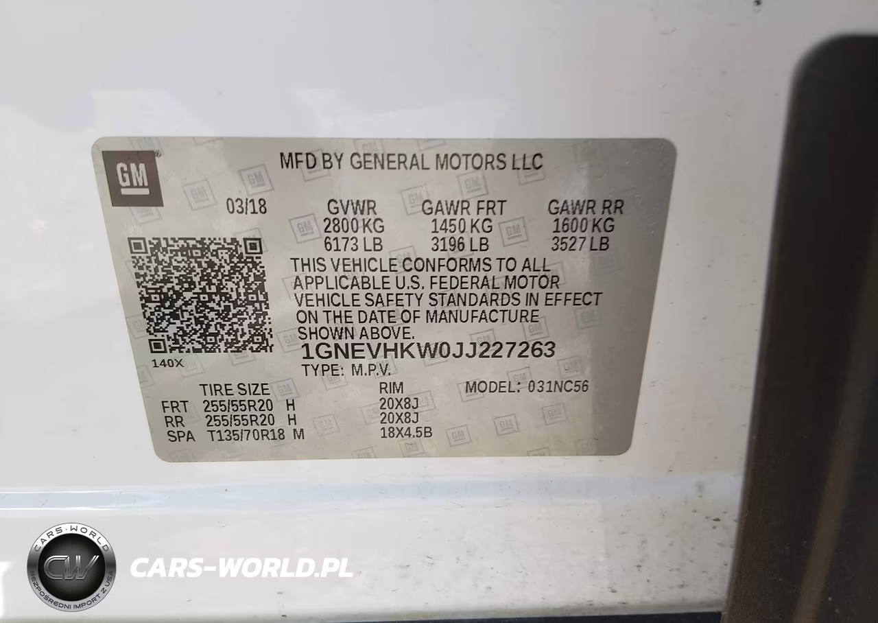 2018 Chevrolet Traverse 3Lt VIN:1GNEVHKW0JJ227263 - 9