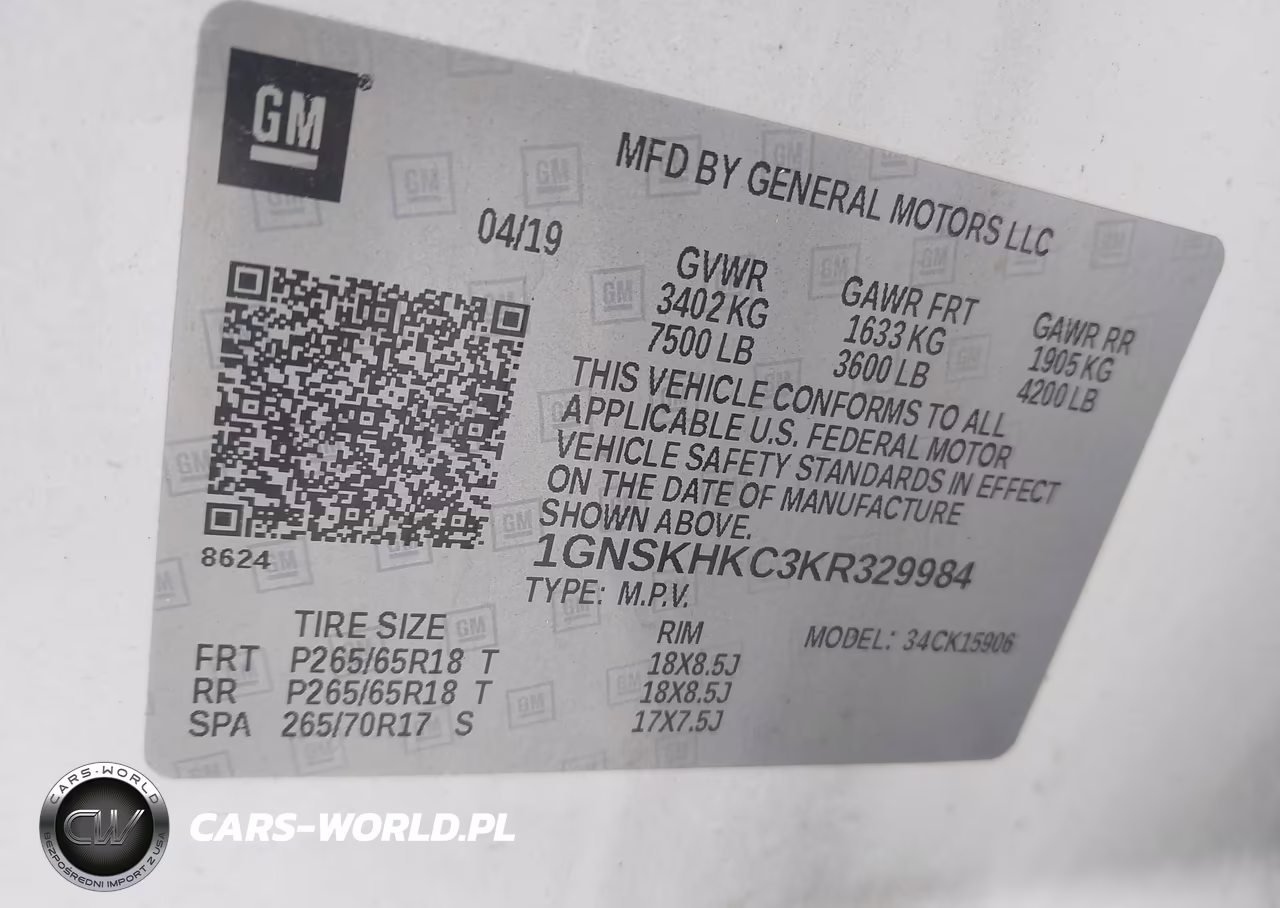 2019 Chevrolet Suburban K1500 Lt VIN:1GNSKHKC3KR329984 - 9