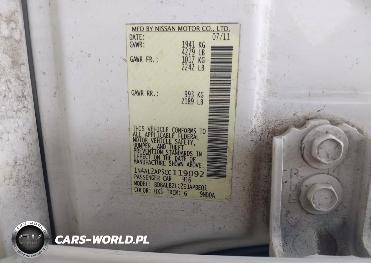 2012 Nissan Altima 2.5 S VIN:1N4AL2AP5CC119092 - 9