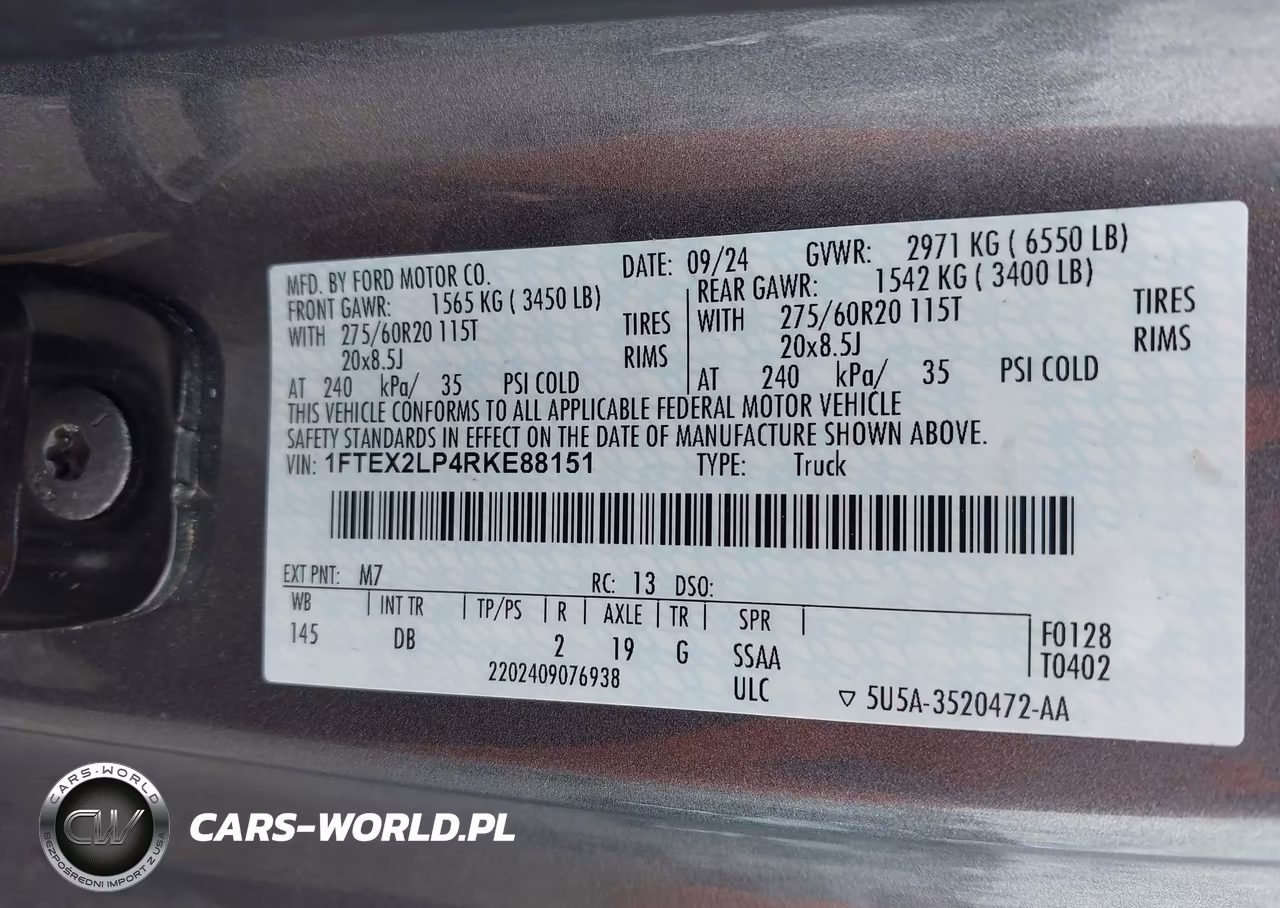 2024 Ford F-150 Stx VIN:1FTEX2LP4RKE88151 - 9