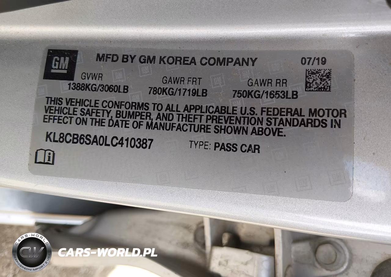 2020 Chevrolet Spark Fwd Ls Automatic VIN:KL8CB6SA0LC410387 - 9