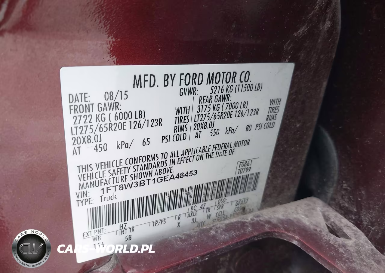 2016 Ford F-350 Lariat VIN:1FT8W3BT1GEA48453 - 8
