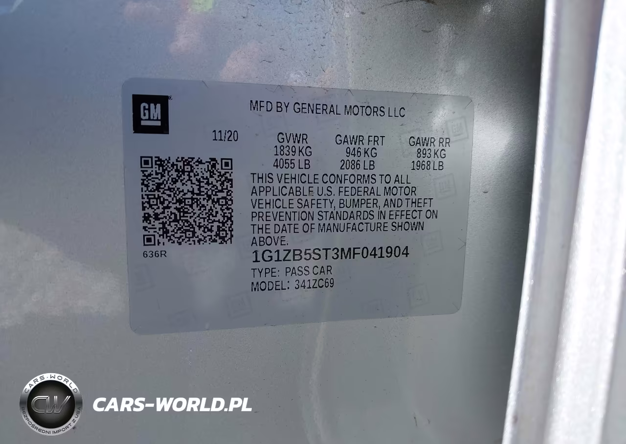 2021 Chevrolet Malibu Fwd Ls VIN:1G1ZB5ST3MF041904 - 9