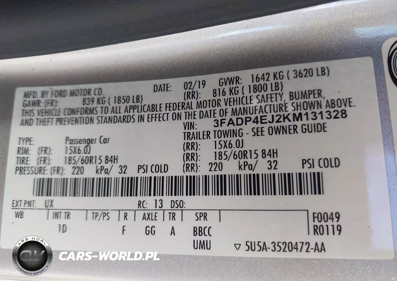 2019 Ford Fiesta Se VIN:3FADP4EJ2KM131328 - 9