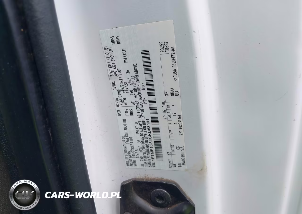 2016 Ford F-150 Xl VIN:1FTMF1C84GKD83401 - 9