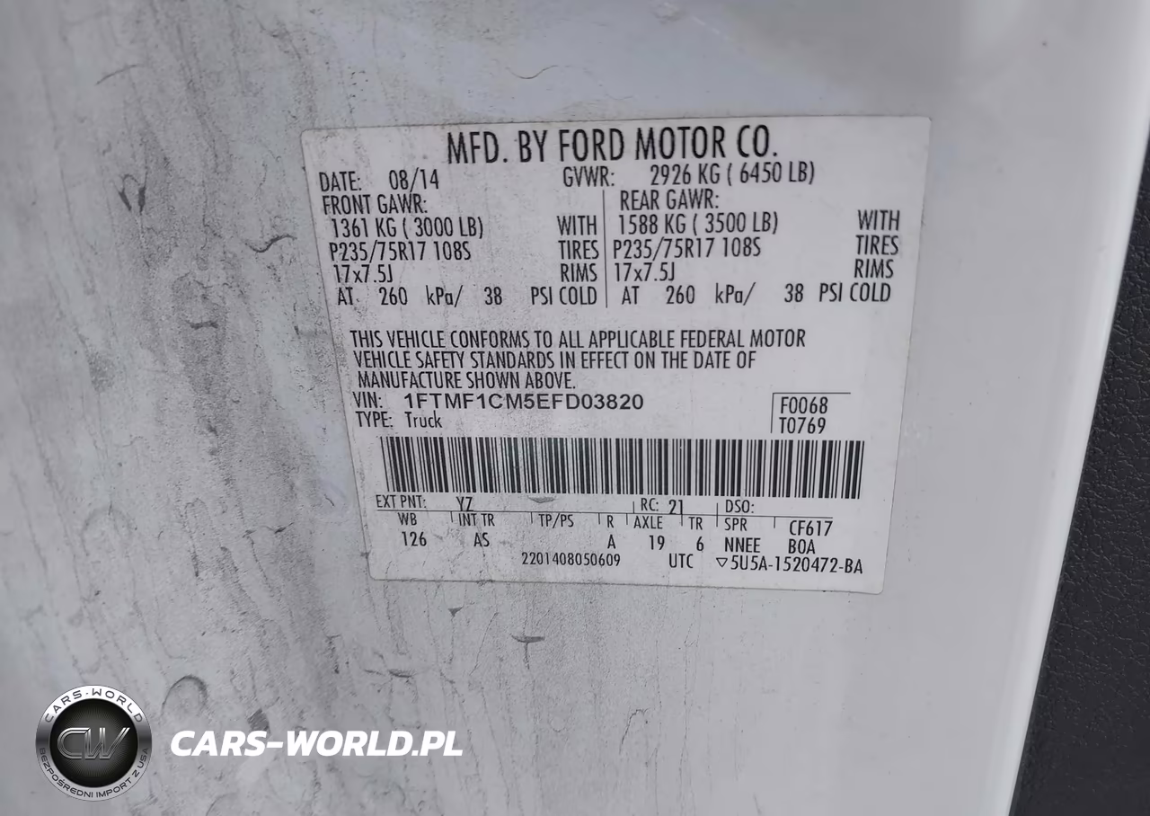2014 Ford F-150 Xl VIN:1FTMF1CM5EFD03820 - 9