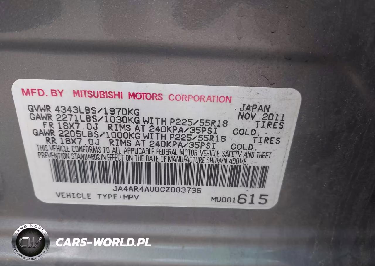 2012 Mitsubishi Outlander Sport Se VIN:JA4AR4AU0CZ003736 - 9