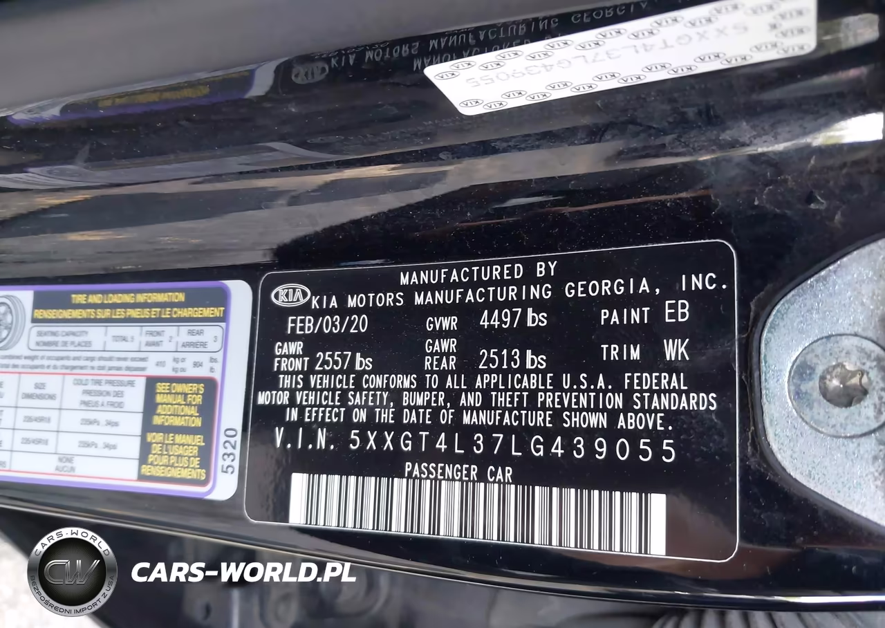 2020 Kia Optima Se VIN:5XXGT4L37LG439055 - 9