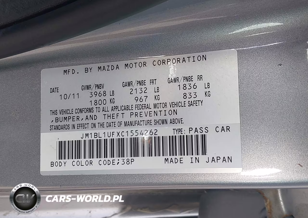 2012 Mazda Mazda3 I Sport VIN:JM1BL1UFXC1554262 - 9