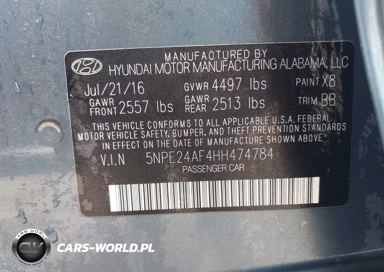 2017 Hyundai Sonata Se VIN:5NPE24AF4HH474784 - 9