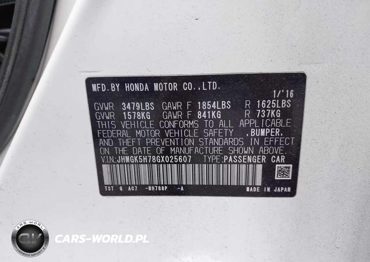 2016 Honda Fit Ex VIN:JHMGK5H78GX025607 - 9