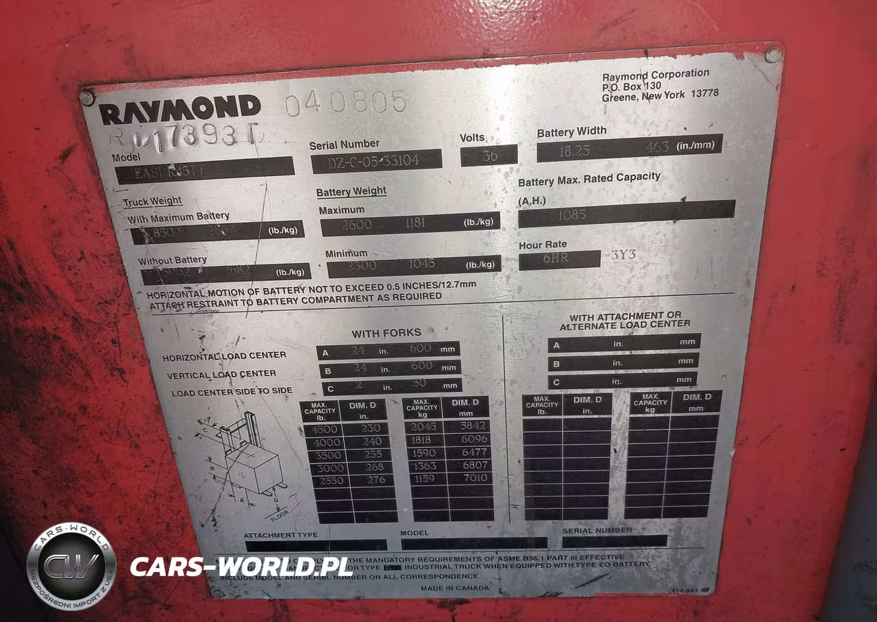 2010 Raymond Forklift VIN:DZC0533104 - 13