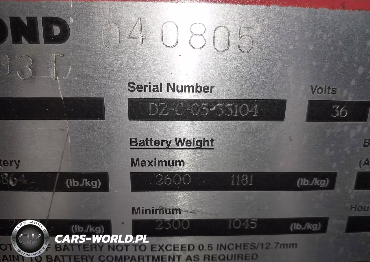 2010 Raymond Forklift VIN:DZC0533104 - 9