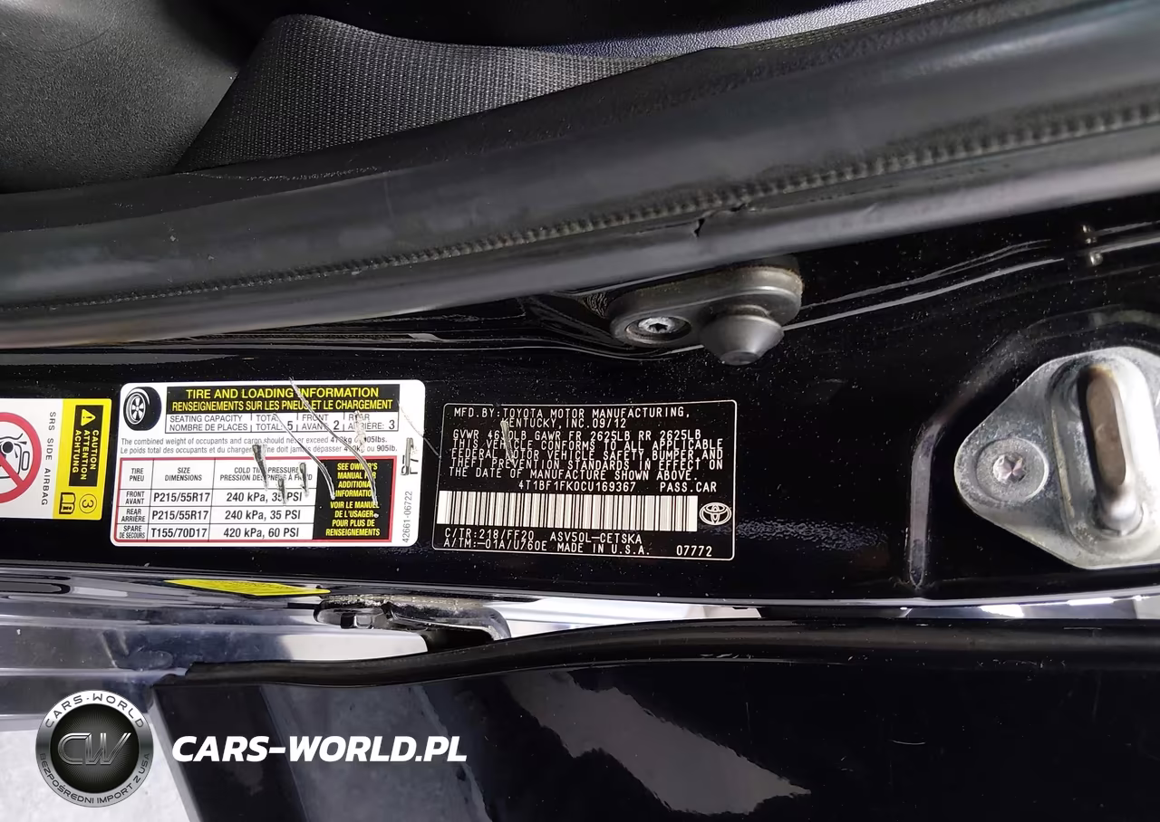 2012 Toyota Camry Se VIN:4T1BF1FK0CU169367 - 9