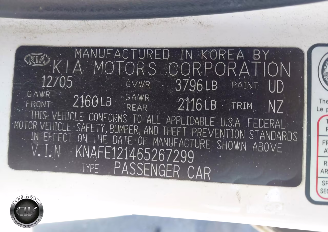 2006 Kia Spectra Ex-Lx-Sx VIN:KNAFE121465267299 - 9