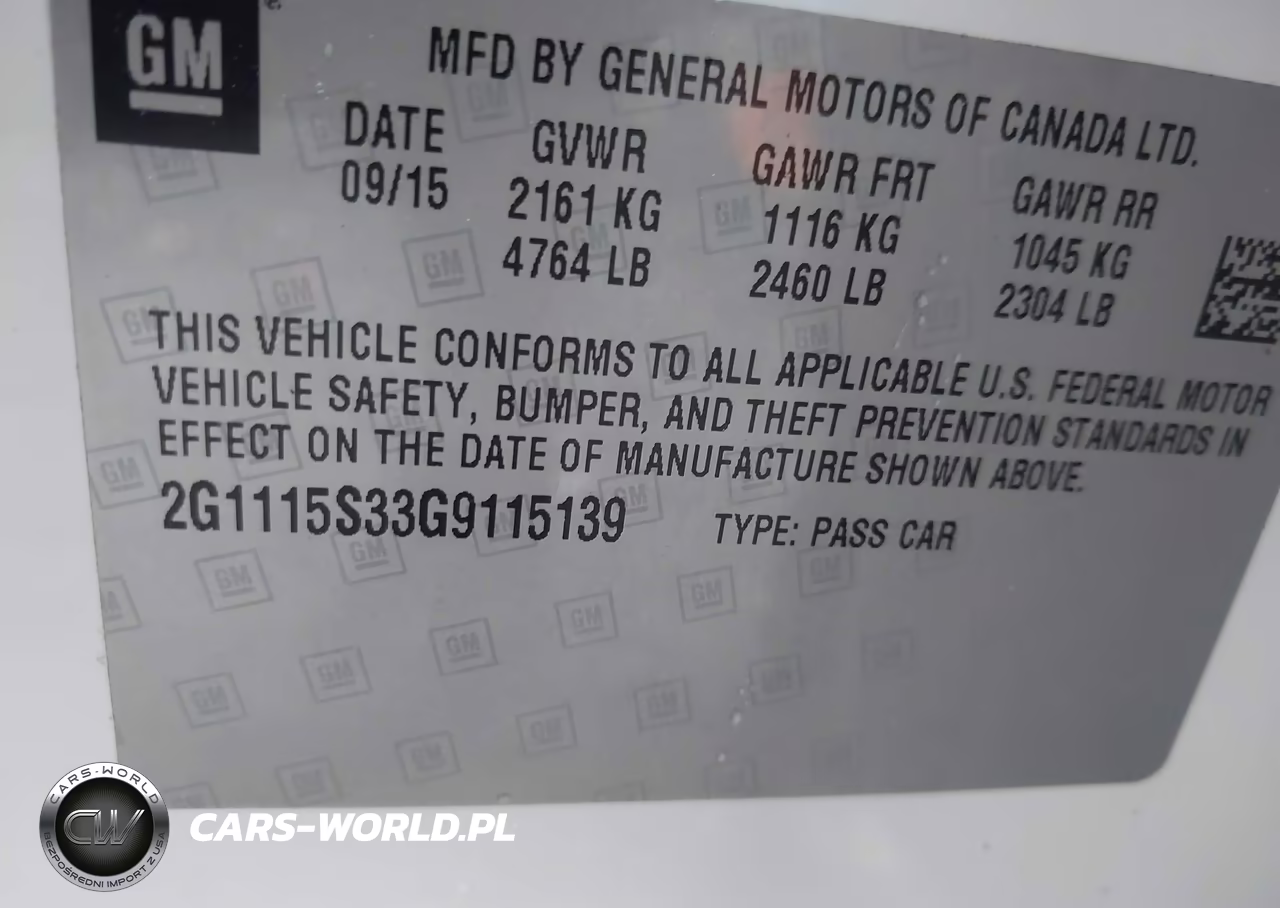 2016 Chevrolet Impala Lt VIN:2G1115S33G9115139 - 9