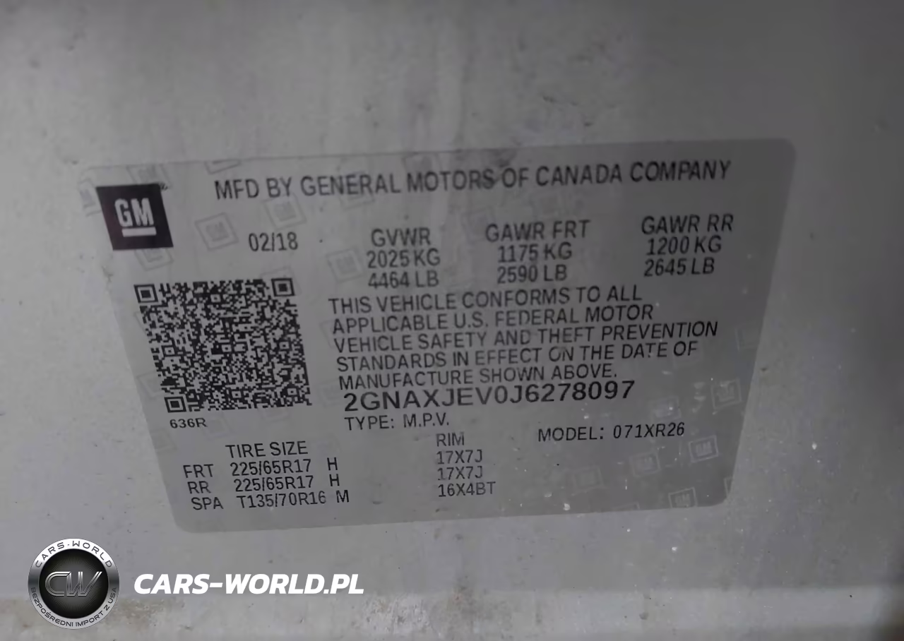 2018 Chevrolet Equinox Lt VIN:2GNAXJEV0J6278097 - 9