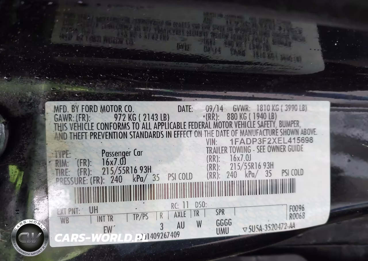 2014 Ford Focus Se VIN:1FADP3F2XEL415698 - 9
