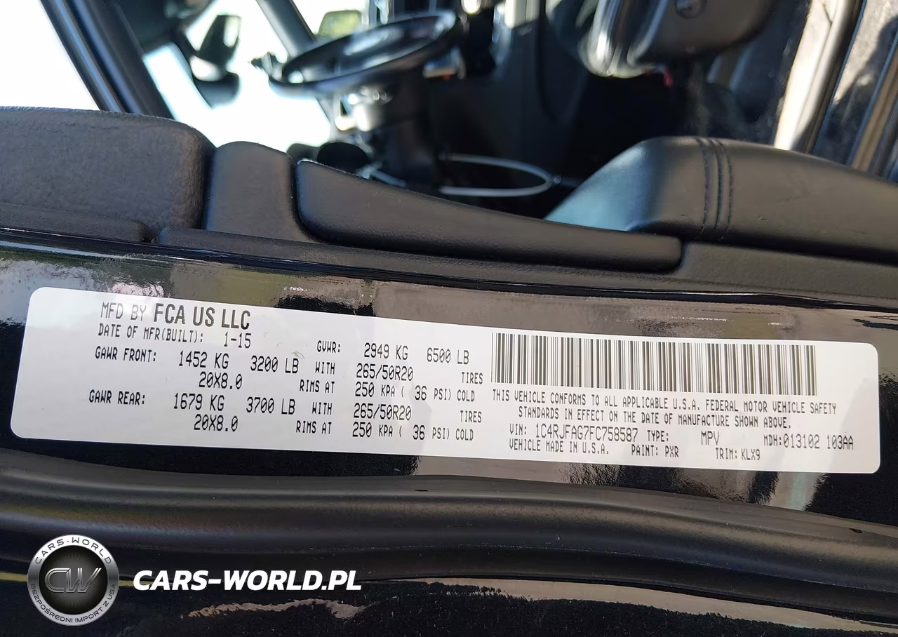 2015 Jeep Grand Cherokee Altitude VIN:1C4RJFAG7FC758587 - 9