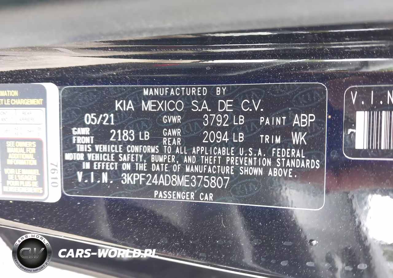 2021 Kia Forte Lxs VIN:3KPF24AD8ME375807 - 9
