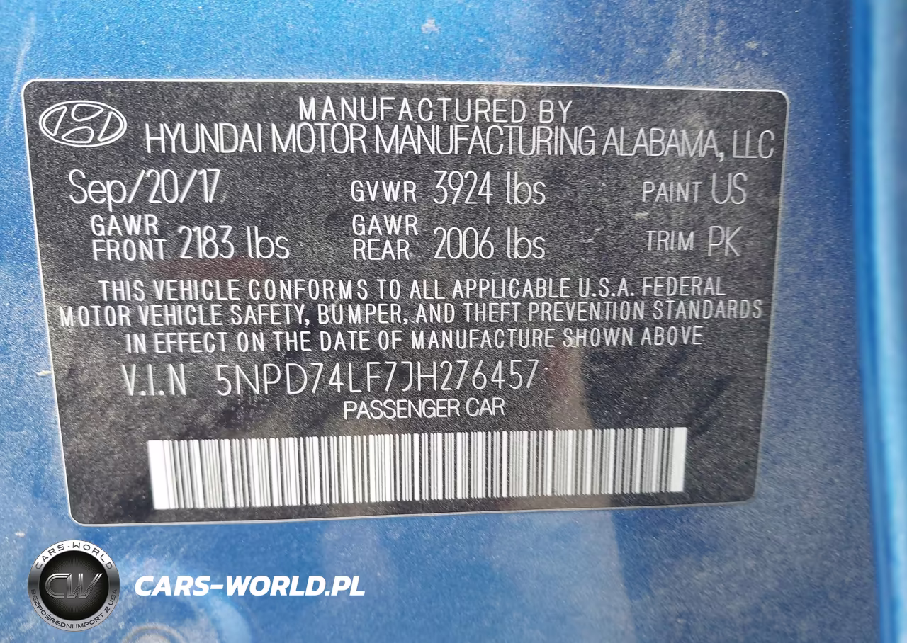 2018 Hyundai Elantra Se VIN:5NPD74LF7JH276457 - 9