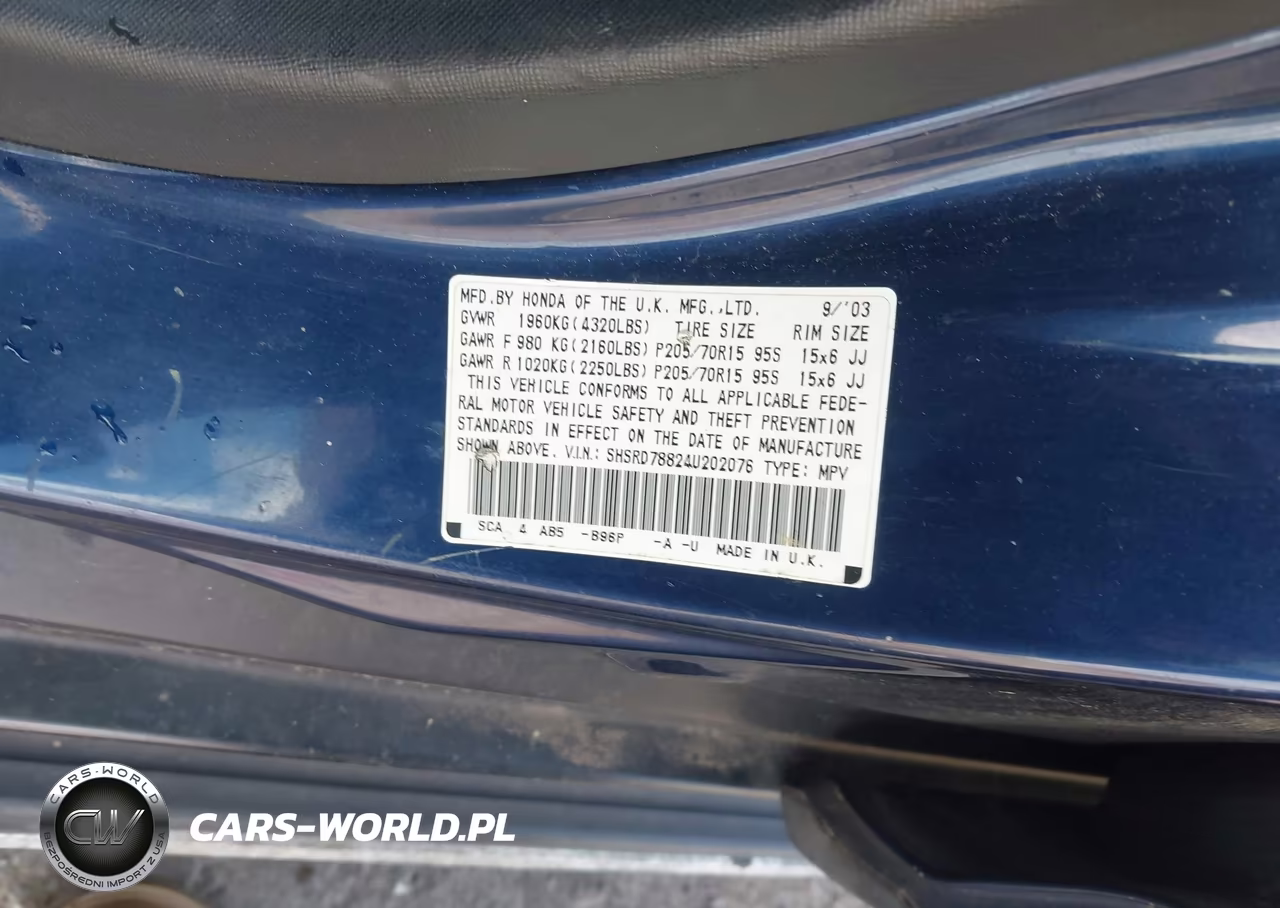 2004 Honda Cr-V Ex VIN:SHSRD78824U202076 - 9