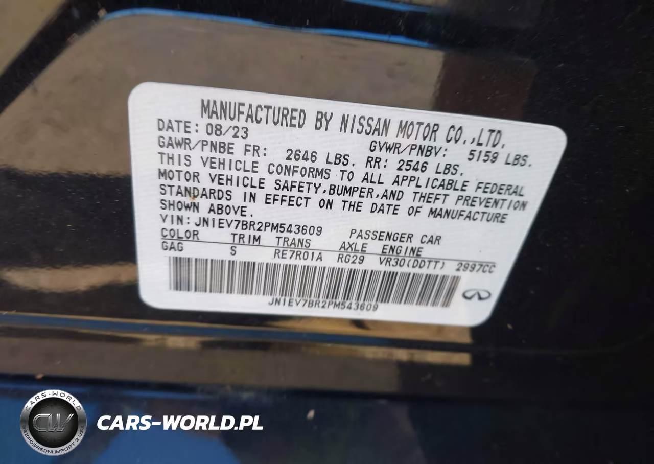 2023 Infiniti Q50 Luxe Awd VIN:JN1EV7BR2PM543609 - 9