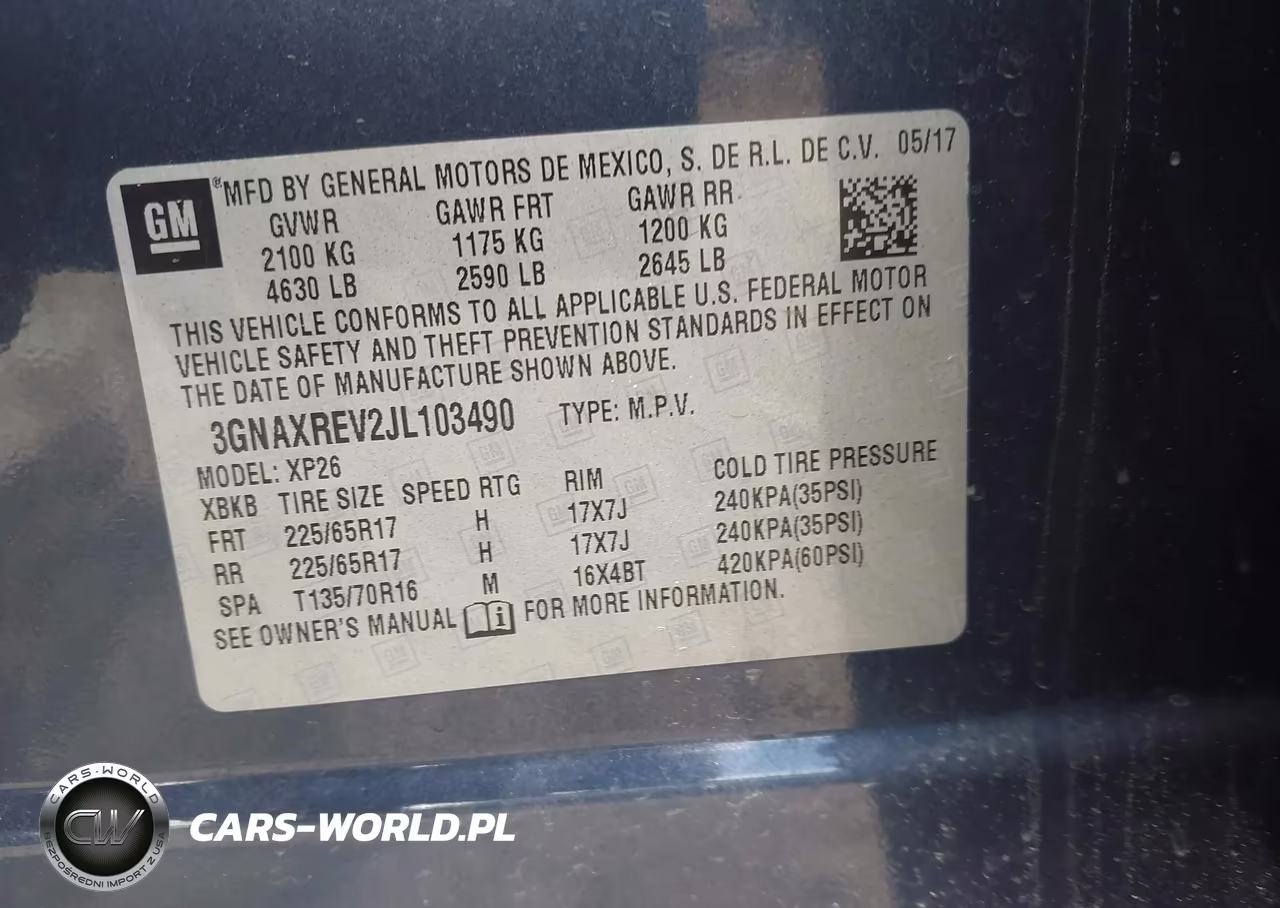 2018 Chevrolet Equinox Ls VIN:3GNAXREV2JL103490 - 9