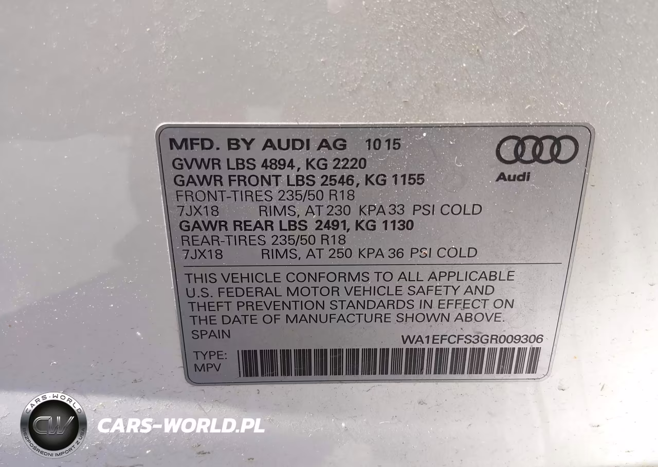 2016 Audi Q3 2.0T Premium Plus VIN:WA1EFCFS3GR009306 - 9