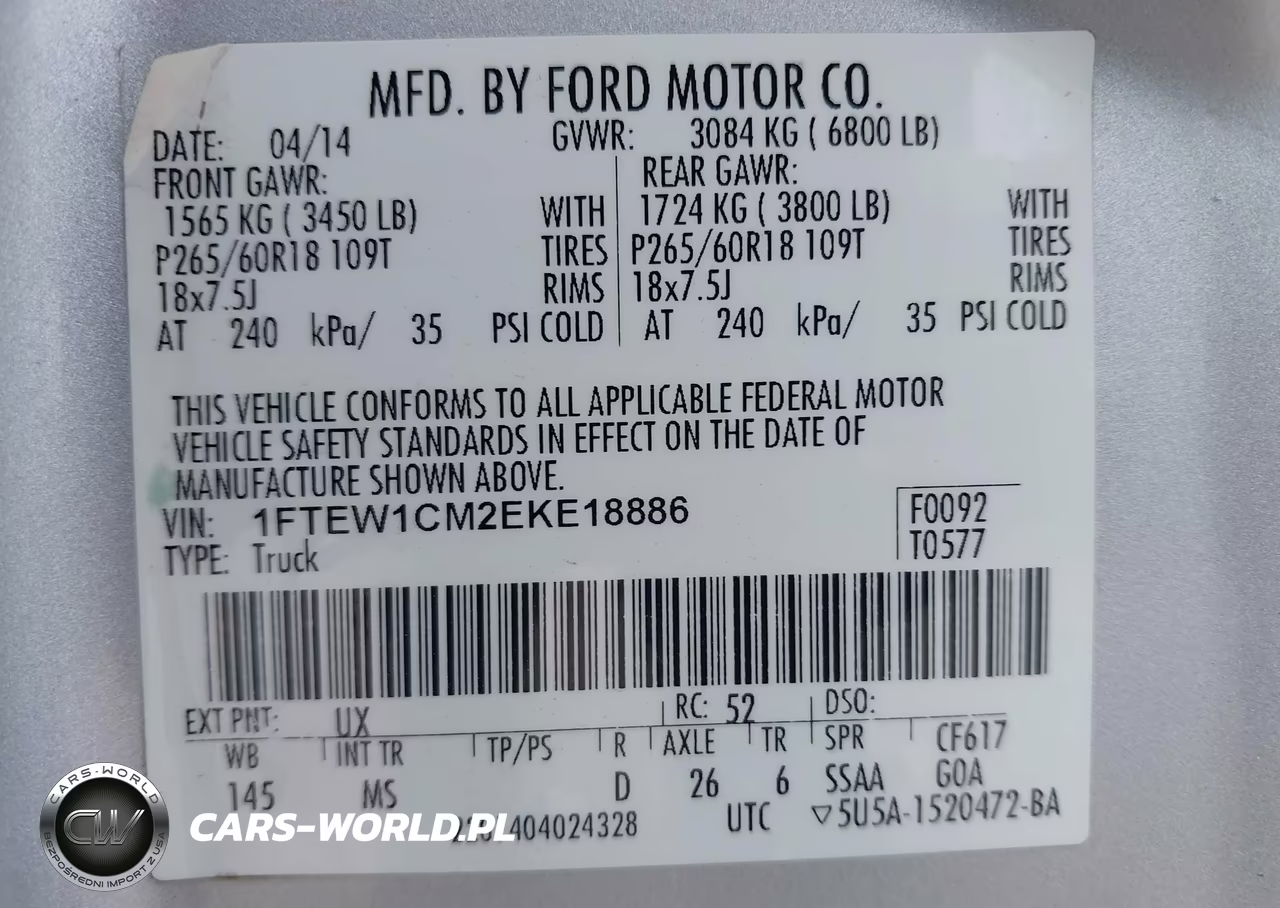 2014 Ford F-150 Xlt VIN:1FTEW1CM2EKE18886 - 9