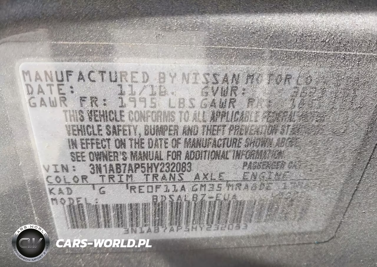 2017 Nissan Sentra S VIN:3N1AB7AP5HY232083 - 9