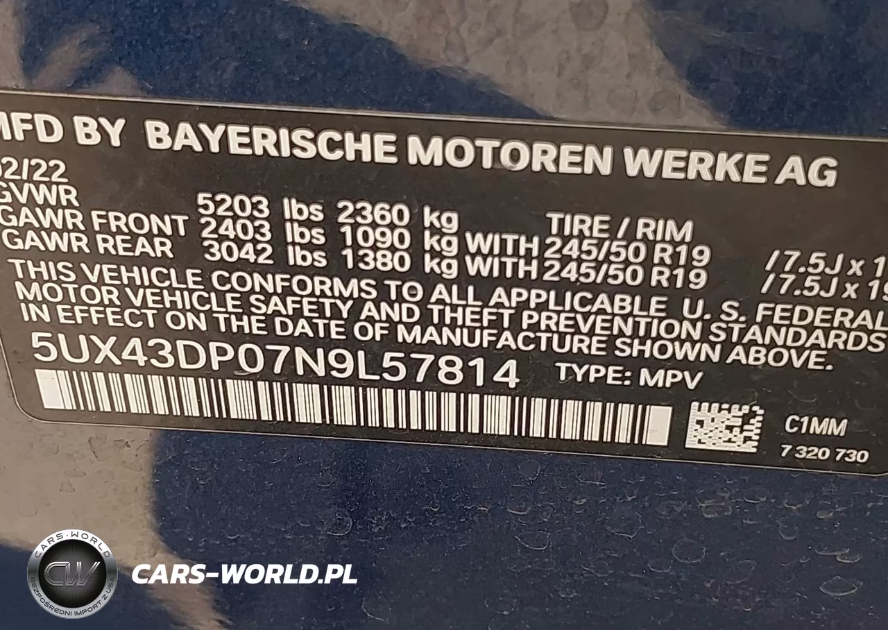 2022 BMW X3 Sdrive30I VIN:5UX43DP07N9L57814 - 9